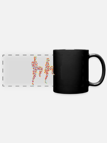 Boogie Woogie Tanzen Retro Swing - Panorama-Tasse farbig - Schwarz