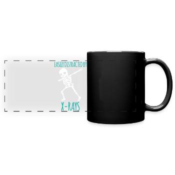 Röntgen Radiologie Röntgenbild - Panorama-Tasse farbig - Schwarz - Vorne