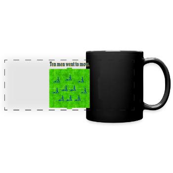 Ten Men Went To Mow - Full Colour Panoramic Mug - black - Front