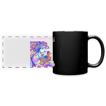 Hinduism, Lord Krishna flute player, India - Full Colour Panoramic Mug - black - Front
