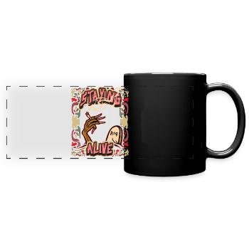 Zombie Joint, Tombstone, Funny Cannabis Saying - Full Colour Panoramic Mug - black - Front