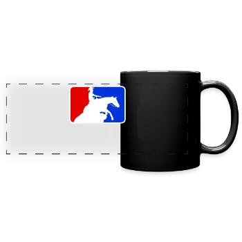 Reining Riding Rider Western Riding - Full Colour Panoramic Mug - black - Front