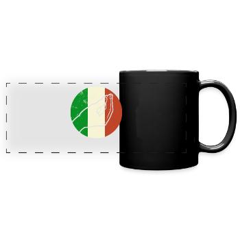 Italy Origin National colours Italian - Full Colour Panoramic Mug - black - Front