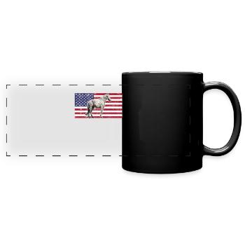 Cheval équestre Appaloosa - Mug panoramique uni - noir - Devant