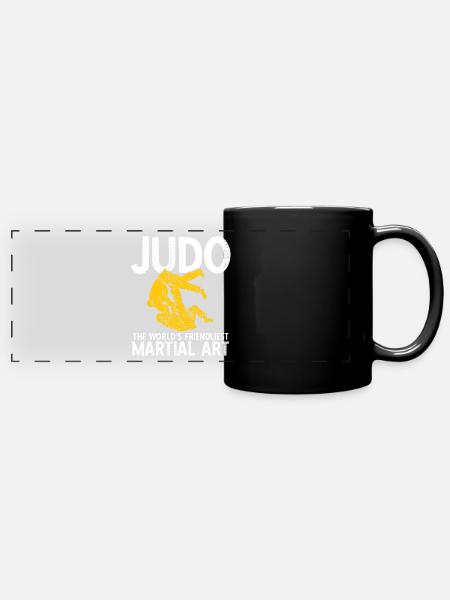Japanischer Kampfsport Judo - Panorama-Tasse farbig - Schwarz