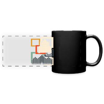 Organ Organ Player Retro Organist - Full Colour Panoramic Mug - black - Front