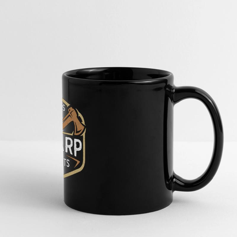 Axe Throwing Plays With Sharp Objects Double Ax Panorama-Tasse farbig