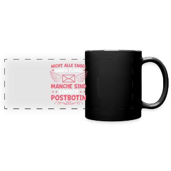 Post Briefträgerin Zustellerin Postbotin Geschenk - Panorama-Tasse farbig - Schwarz - Vorne