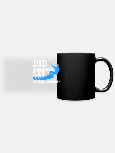 Wakeboard Wakeboarder Wakeboarding - Panorama-Tasse farbig - Schwarz
