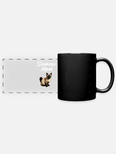 siamese cat - Panorama-Tasse farbig - Schwarz