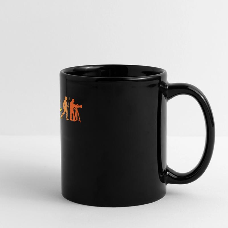 Camera Operator Evolution Retro Video Producer Panorama-Tasse farbig