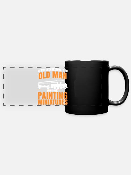 Modellbauer Eisenbahn Modellbau - Panorama-Tasse farbig - Schwarz