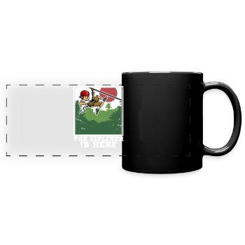 Ziplining Walf Zipliner Seilrutschen Sport Spruch - Panorama-Tasse farbig - Schwarz - Vorne