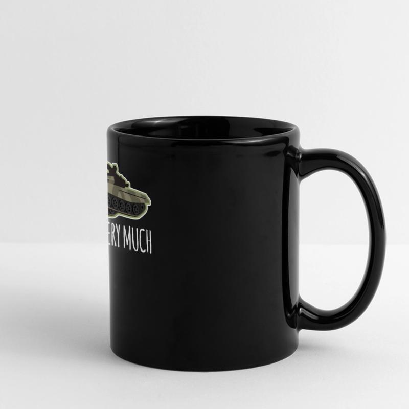 Panzer Spruch Kampfpanzer Panzerfahrer Panorama-Tasse farbig