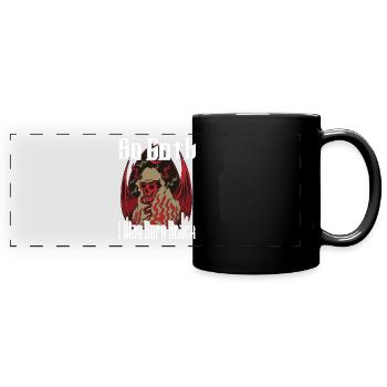 Satan Belzébuth Diable Gothique Pentagramme Mystique - Mug panoramique uni - noir - Devant