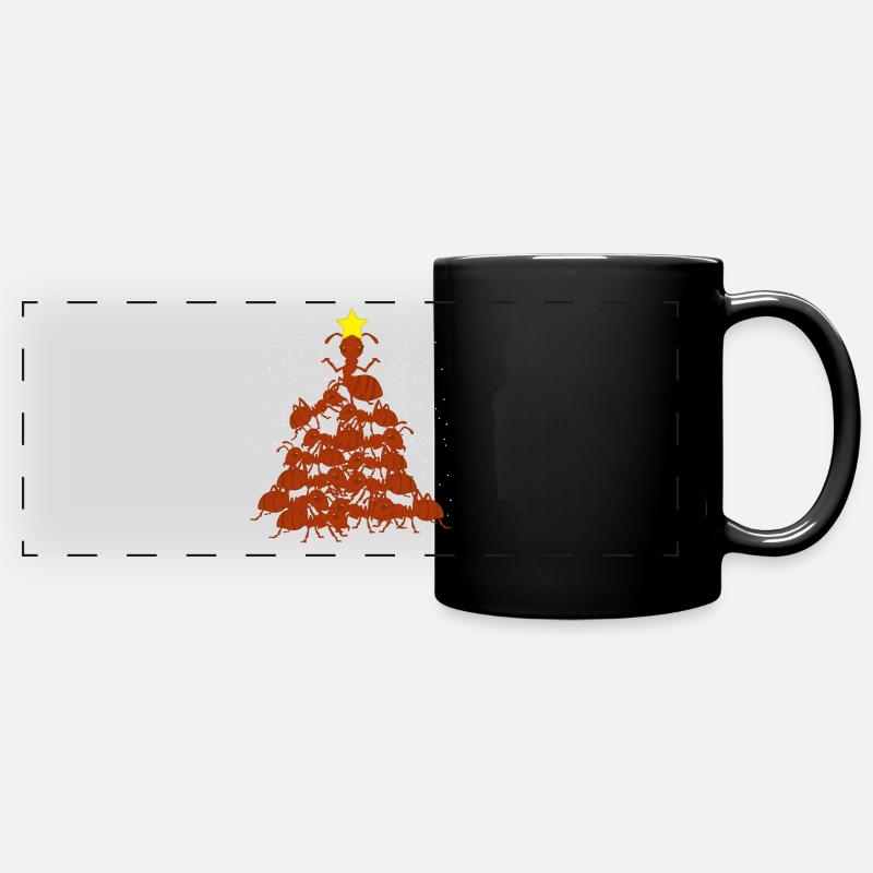 Fourmis Arbre de Noël Noël - Mug panoramique uni - noir