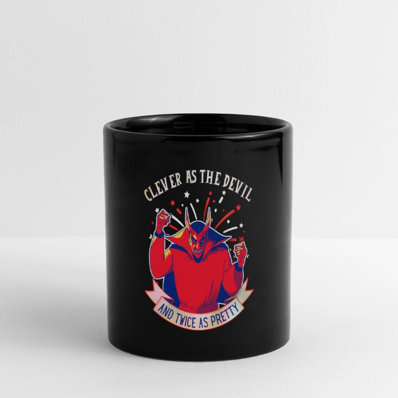 Devil-Devil funny saying, comic style Full Colour Panoramic Mug