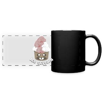 ice cream ghost sundae - Full Colour Panoramic Mug - black - Front
