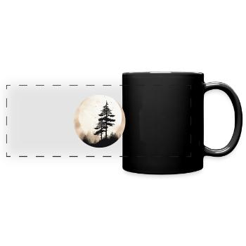 Pine tree - Full Colour Panoramic Mug - black - Front