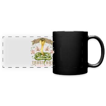 Cobra Serpent Vintage Style Sombre Academia Esthétique - Mug panoramique uni - noir - Devant