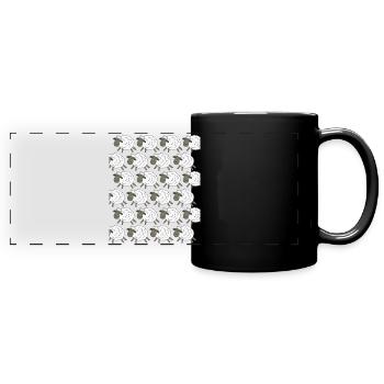 Moutons Moutons - Mug panoramique uni - noir - Devant