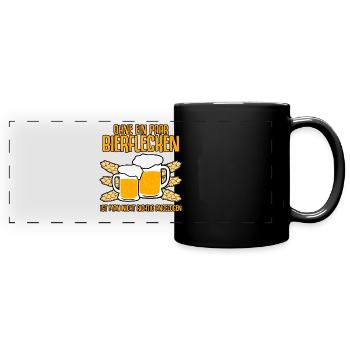 Bier Biergarten Bierfest Bierkrug - Panorama-Tasse farbig - Schwarz - Vorne