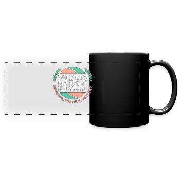 Public Health Promote Protect Prevent Virologist - Full Colour Panoramic Mug - black - Front