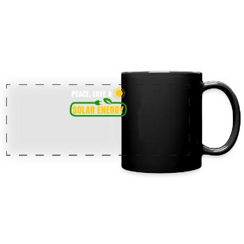 Solar Cell Renewable Energy - Full Colour Panoramic Mug - black - Front