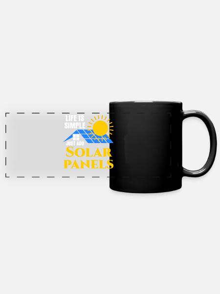 Erneuerbare Energie Solarzelle - Panorama-Tasse farbig - Schwarz