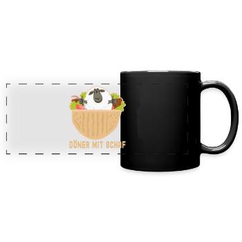 Kebab avec kebab de mouton kebab - Mug panoramique uni - noir - Devant