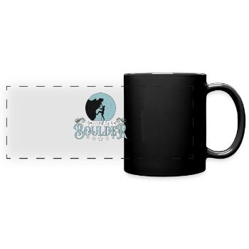Escalade en salle Soyez un petit alpiniste de rocher - Mug panoramique uni - noir - Devant
