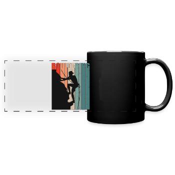 Indoor Climbing Bouldering Sport Climbing Climber - Panorama-Tasse farbig - Schwarz - Vorne