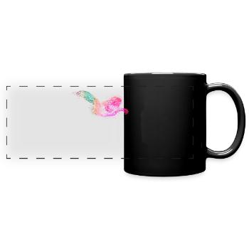 Sea Turtle Tortoise Watercolor - Panorama-Tasse farbig - Schwarz - Vorne