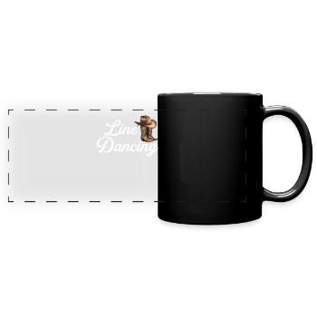 Line dancing - Panorama-Tasse farbig - Schwarz - Vorne