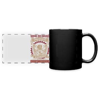 Certains prennent de la drogue - moto - Mug panoramique uni - noir - Devant