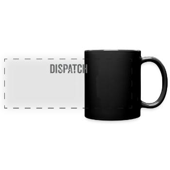 Thin Yellow Line Dispatcher Wertschätzung - Panorama-Tasse farbig - Schwarz - Vorne