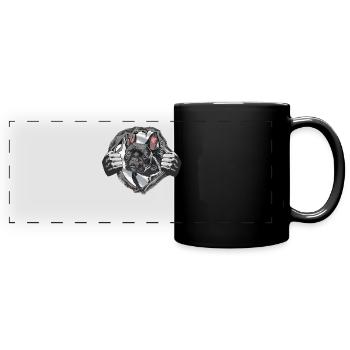Chien Bulldog Dog Propriétaire Gechenkidee - Mug panoramique uni - noir - Devant