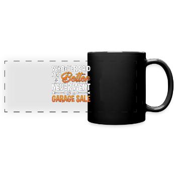 Ventes de garage Celui qui a dit nouveau est meilleure vente de garage - Mug panoramique uni - noir - Devant