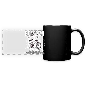 Bonanza 1967 - Geburtsjahr - Bonanzarad - vintage - Panorama-Tasse farbig - Schwarz - Vorne
