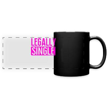 Happy Divorce Party Legally Single - Panorama-Tasse farbig - Schwarz - Vorne