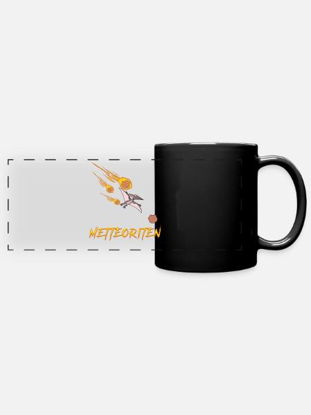 Hackfleisch Mettbällchen Mettbrötchen - Panorama-Tasse farbig - Schwarz