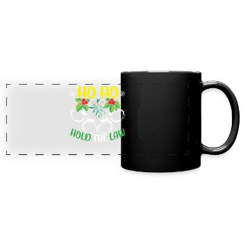 Ho Ho Keep the Law Santa Police Noël - Mug panoramique uni - noir - Devant