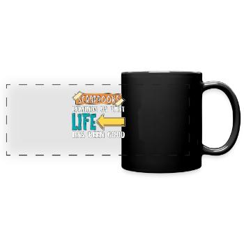 Scrapbooks Reminds Us That Life Crafting Artwork - Full Colour Panoramic Mug - black - Front