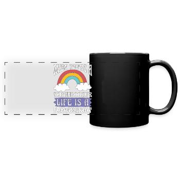 Scrapbooking When You're A Scrapbooker Life Crafts - Full Colour Panoramic Mug - black - Front
