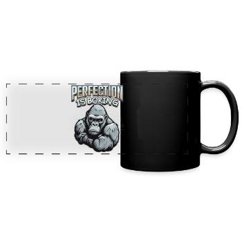 Funny Gorilla Monkey Saying, Comic - Full Colour Panoramic Mug - black - Front