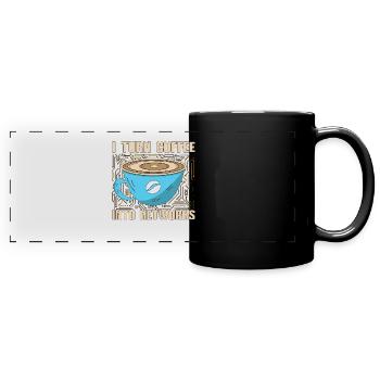 Network Engineer I Turn Coffee Into Programmer - Full Colour Panoramic Mug - black - Front