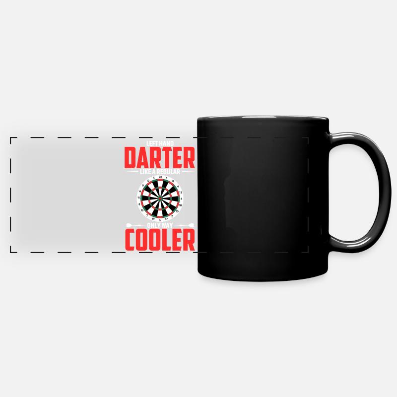 Left hand darter like a normal only cooler - Full Colour Panoramic Mug - black