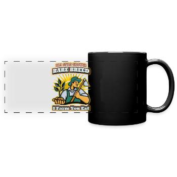Conventional Farming, Farmer, Farmer Saying - Full Colour Panoramic Mug - black - Front