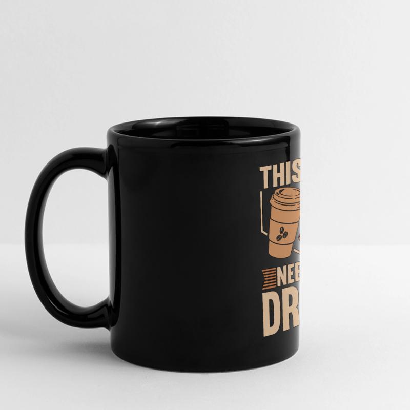 Espresso This Guy Needs A Drink Coffee Lover Latte Panorama-Tasse farbig