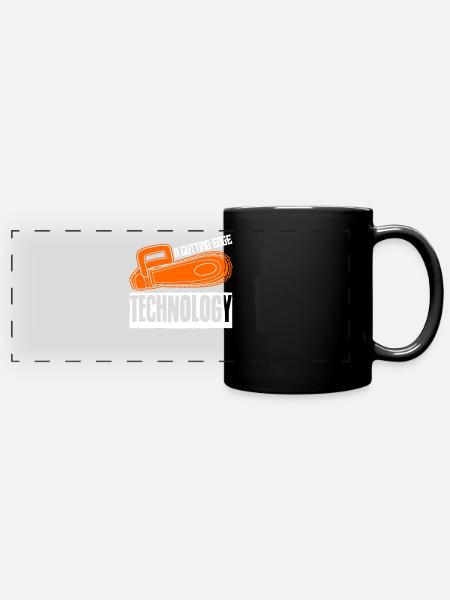 Chain Saw Chainsaw - Panorama-Tasse farbig - Schwarz